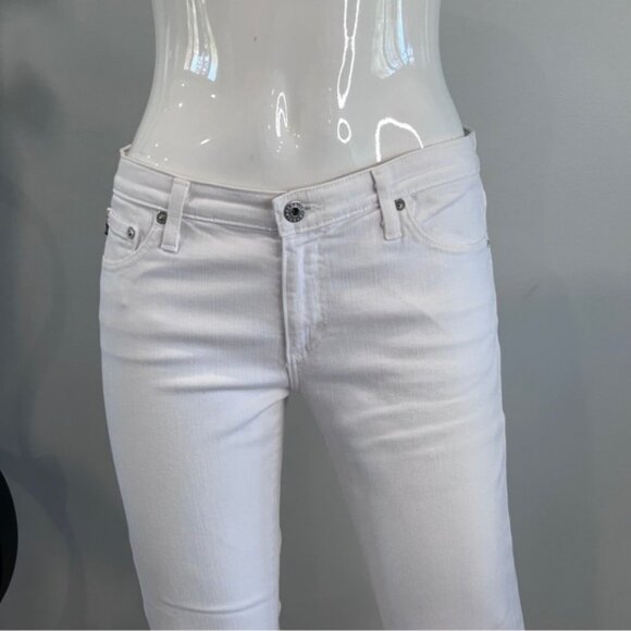 AG Ballad Slim Boot 31 Mid Rise White Jeans - Picture 5 of 15